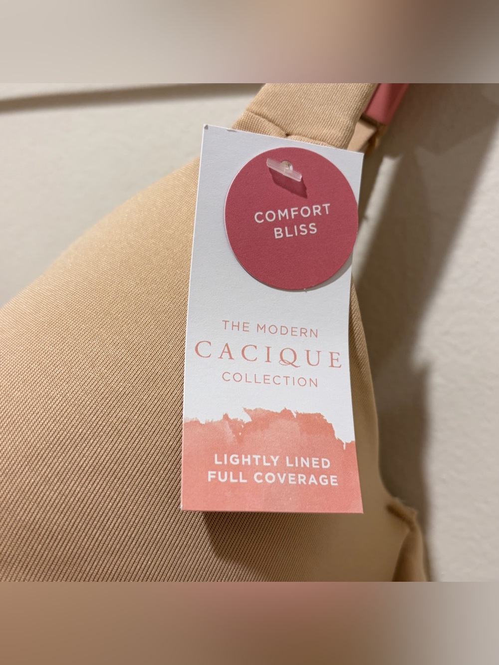 NWT Cacique Beige Lightly Lined Full Coverage Comfort Bliss Underwire Bra - 38D - Picture 3 of 6